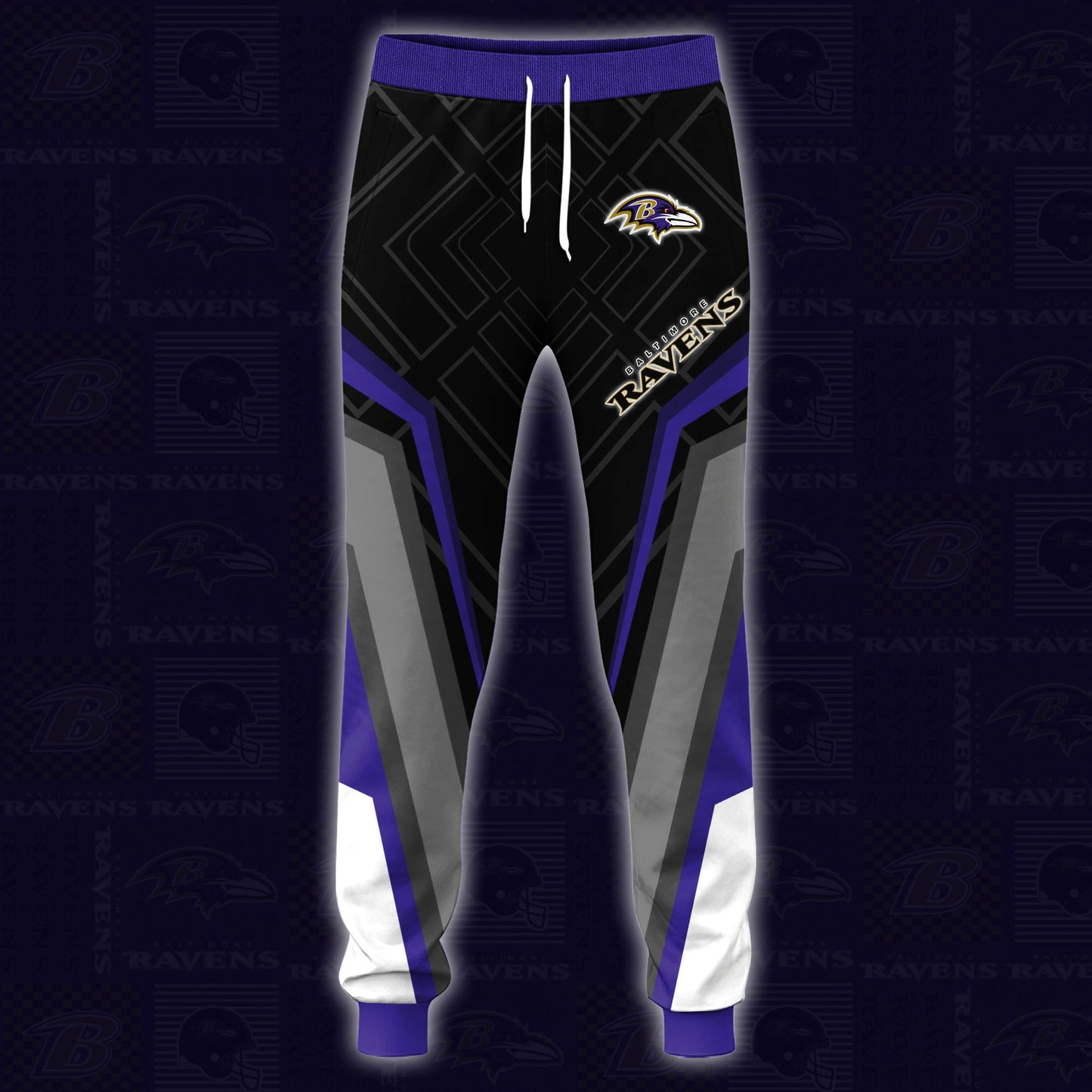 Baltimore Ravens Combo Hoodie And Sweatpants Custom Your Name, Sport Hoodie Sweatpants Set, Sport Gifts For Fans ETRG-62591