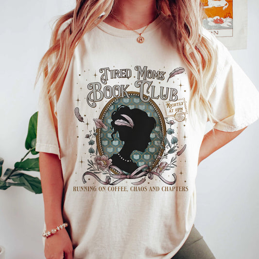 Tired Moms Book Club Comfort Colors T-Shirt – Cozy Reading Tee