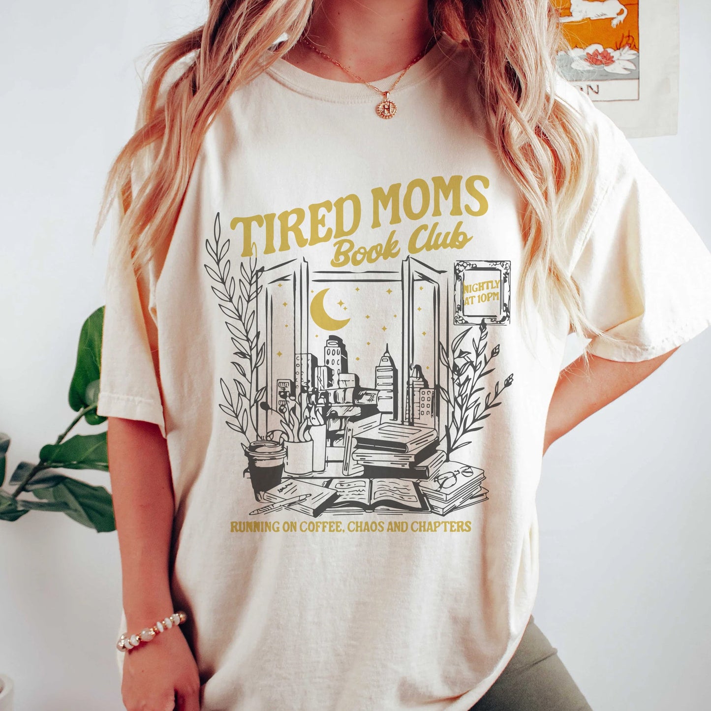 Tired Moms Book Club Comfort Colors T-Shirt