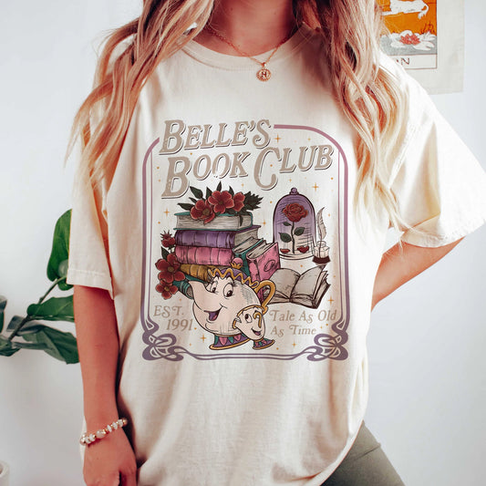 Belle's Book Club Comfort Colors T-Shirt – Vintage Fairytale Tee
