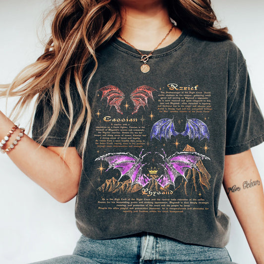 Night Court Bat Boys Comfort Colors T-Shirt – Rhysand, Azriel & Cassian