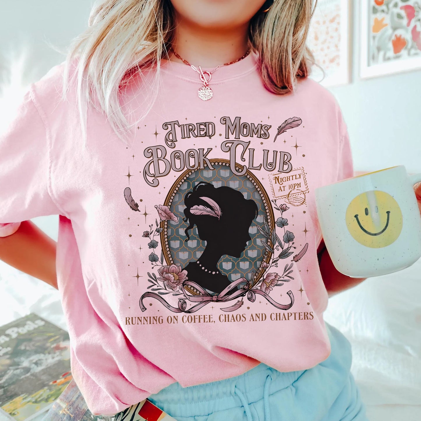 Tired Moms Book Club Comfort Colors T-Shirt – Cozy Reading Tee