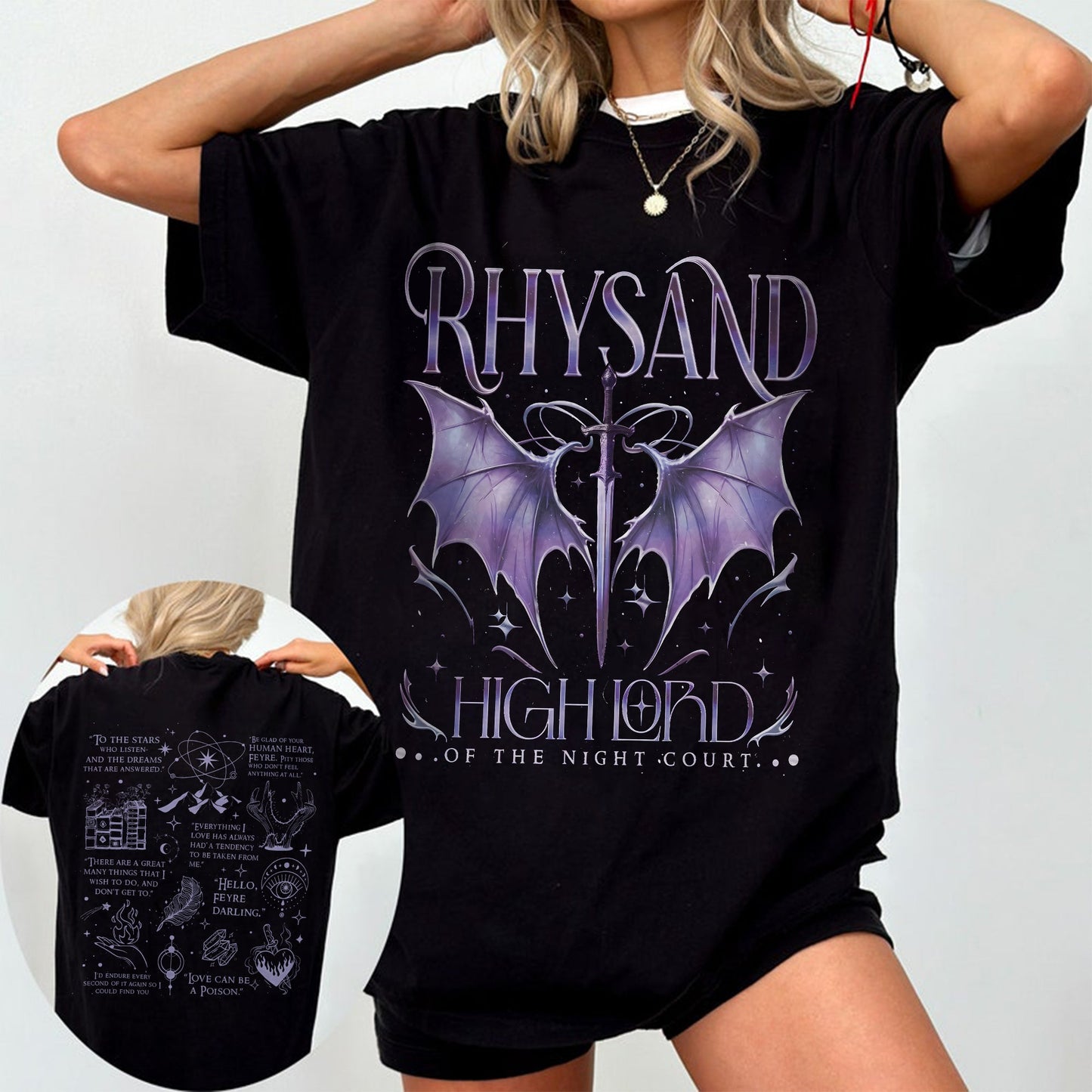 Rhysand Comfort Colors T-Shirt – Night Court Aesthetic Tee