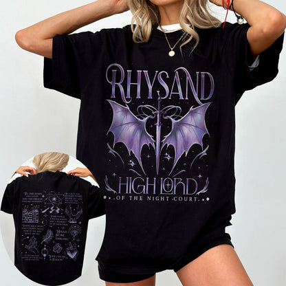 Rhysand Comfort Colors T-Shirt – Night Court Aesthetic Tee