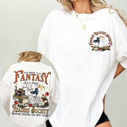 Fantasy Readers Society Comfort Colors T-Shirt – Book Lover Gift