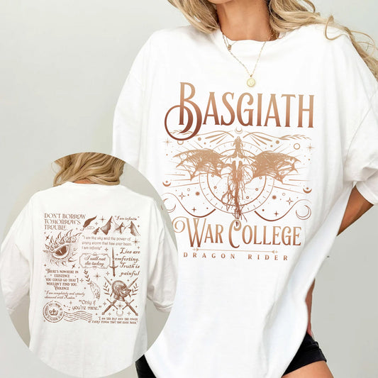 Basgiath War College Comfort Colors Tee – Xaden Quote Edition