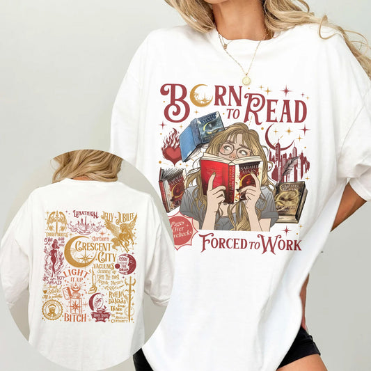 Crescent City Comfort Colors Tee – Born to Read, Pages Over Paychecks