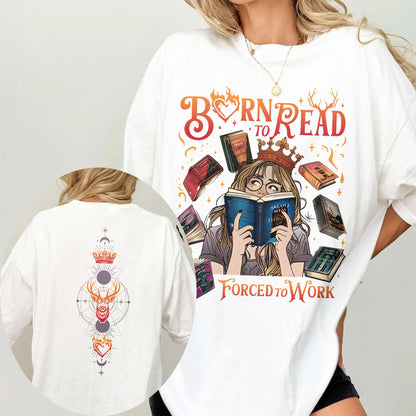 Born to Read Comfort Colors Tee – Fantasy Reader Crown Edition
