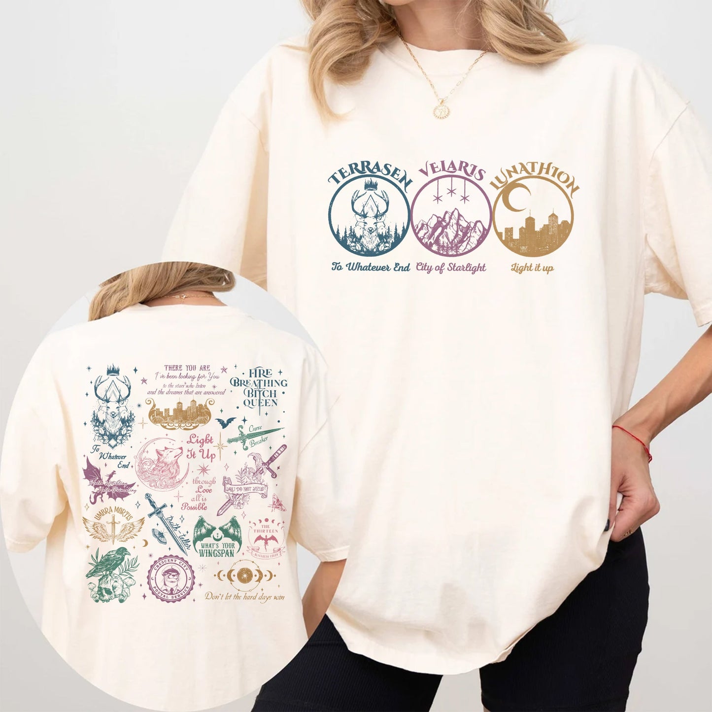 Maasverse Comfort Colors T-Shirt – Terrasen Velaris Lunathion