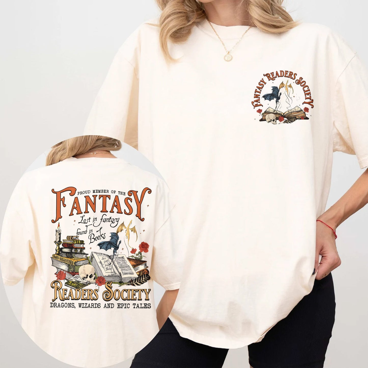Fantasy Readers Society Comfort Colors T-Shirt – Book Lover Gift