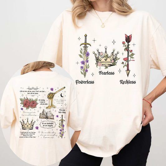 Fearless Trope Comfort Colors Tee – Powerless. Fearless. Reckless.