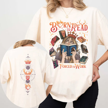 Born to Read Comfort Colors Tee – Fantasy Reader Crown Edition