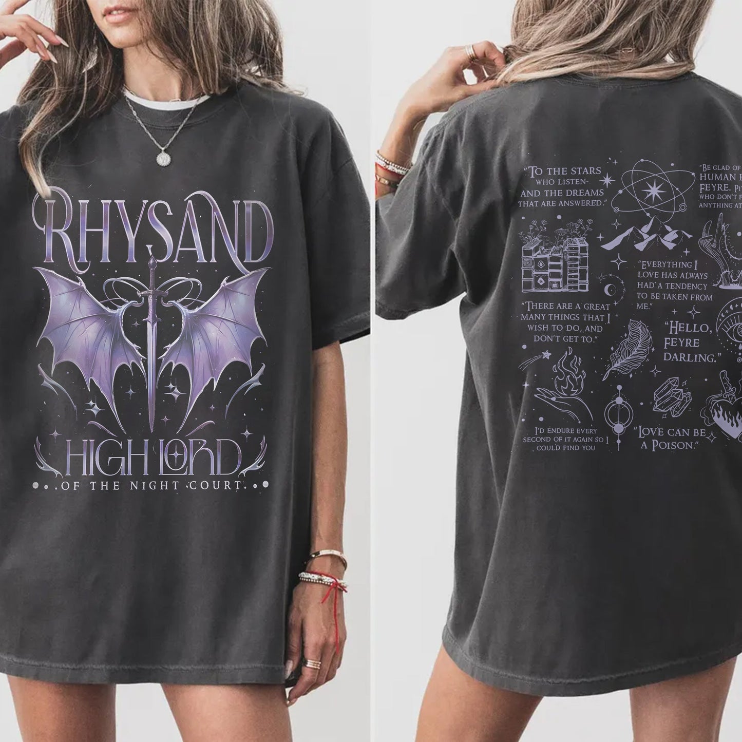 Rhysand Comfort Colors T-Shirt – Night Court Aesthetic Tee