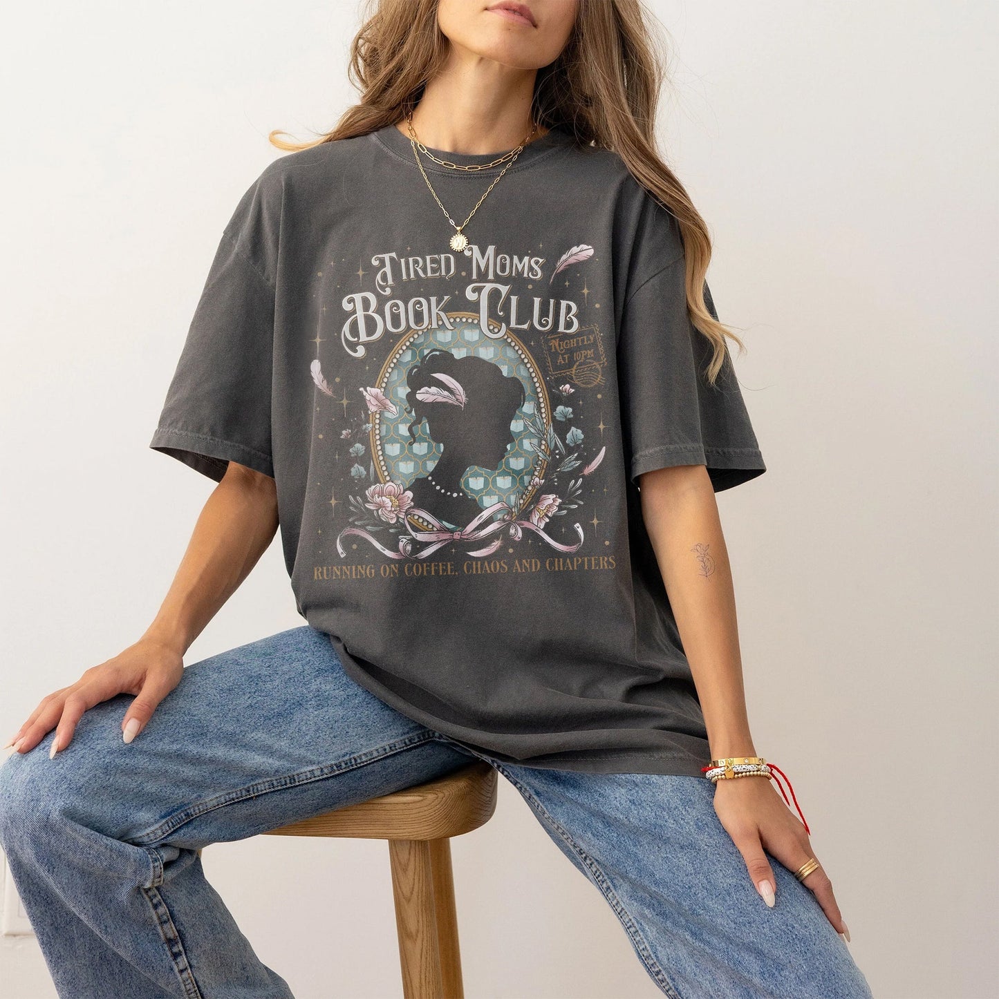 Tired Moms Book Club Comfort Colors T-Shirt – Cozy Reading Tee