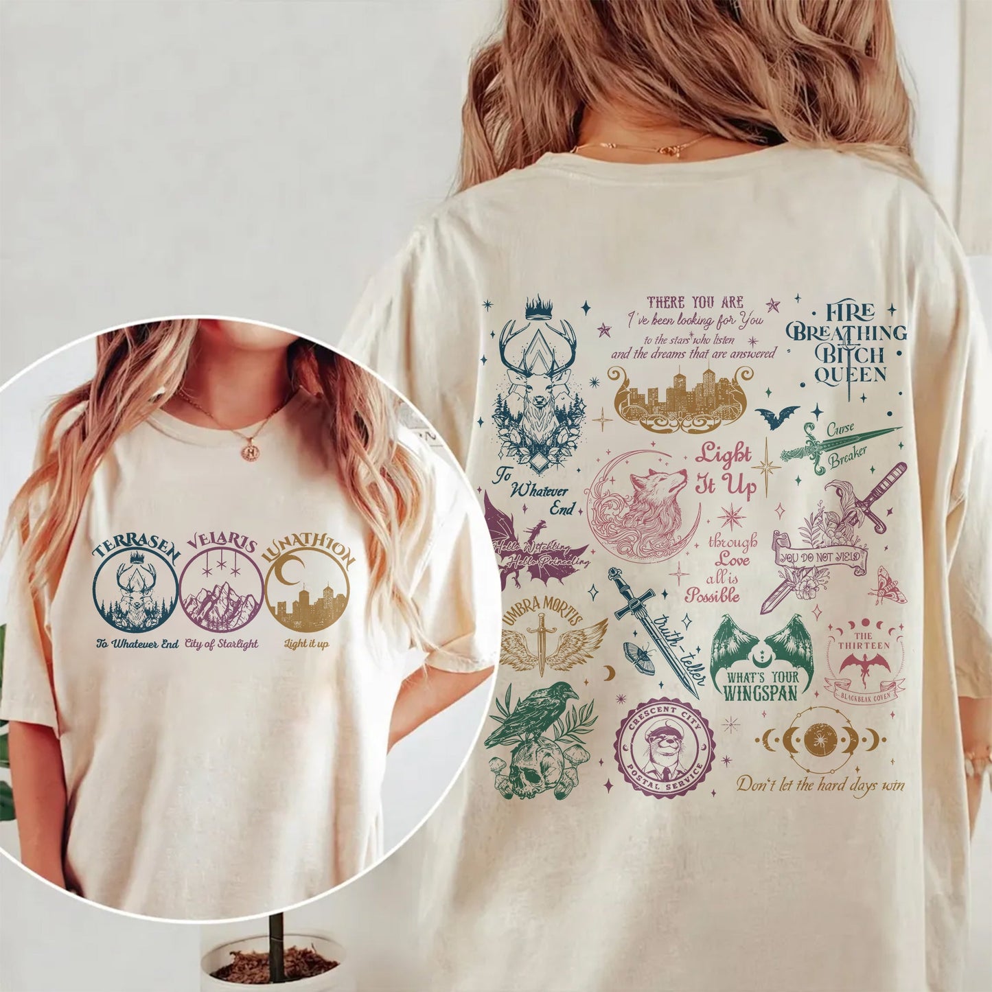 Maasverse Comfort Colors T-Shirt – Terrasen Velaris Lunathion