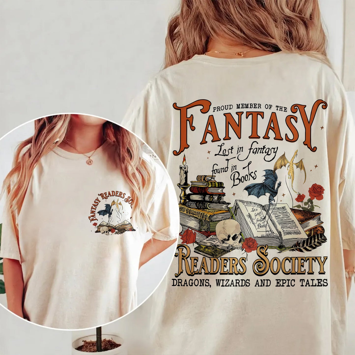 Fantasy Readers Society Comfort Colors T-Shirt – Book Lover Gift