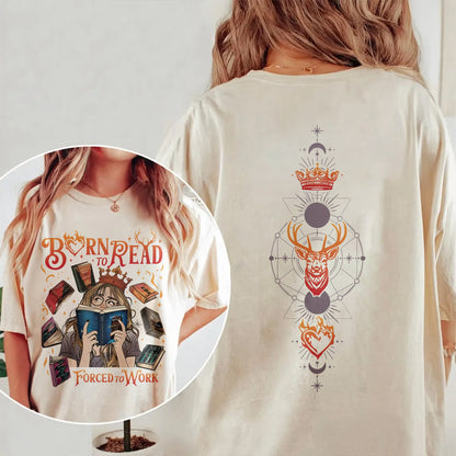 Born to Read Comfort Colors Tee – Fantasy Reader Crown Edition