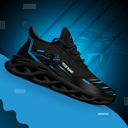 Carolina Panthers Black Clunky Sneaker Custom Name, Sport Team Shoes, Sport Gifts For Fan ETRG-03311527