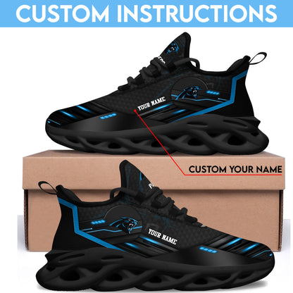 Carolina Panthers Black Clunky Sneaker Custom Name, Sport Team Shoes, Sport Gifts For Fan ETRG-03311527