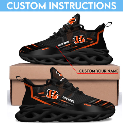 Cincinnati Bengals Black Clunky Sneaker Custom Name, Sport Team Shoes, Sport Gifts For Fan ETRG-03311527