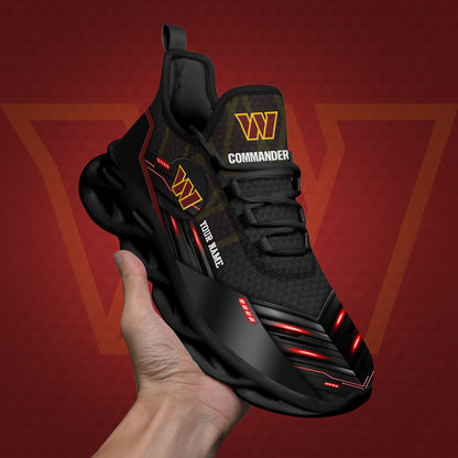 Washington Commanders Black Clunky Sneaker Custom Name, Sport Team Shoes, Sport Gifts For Fan ETRG-03311527