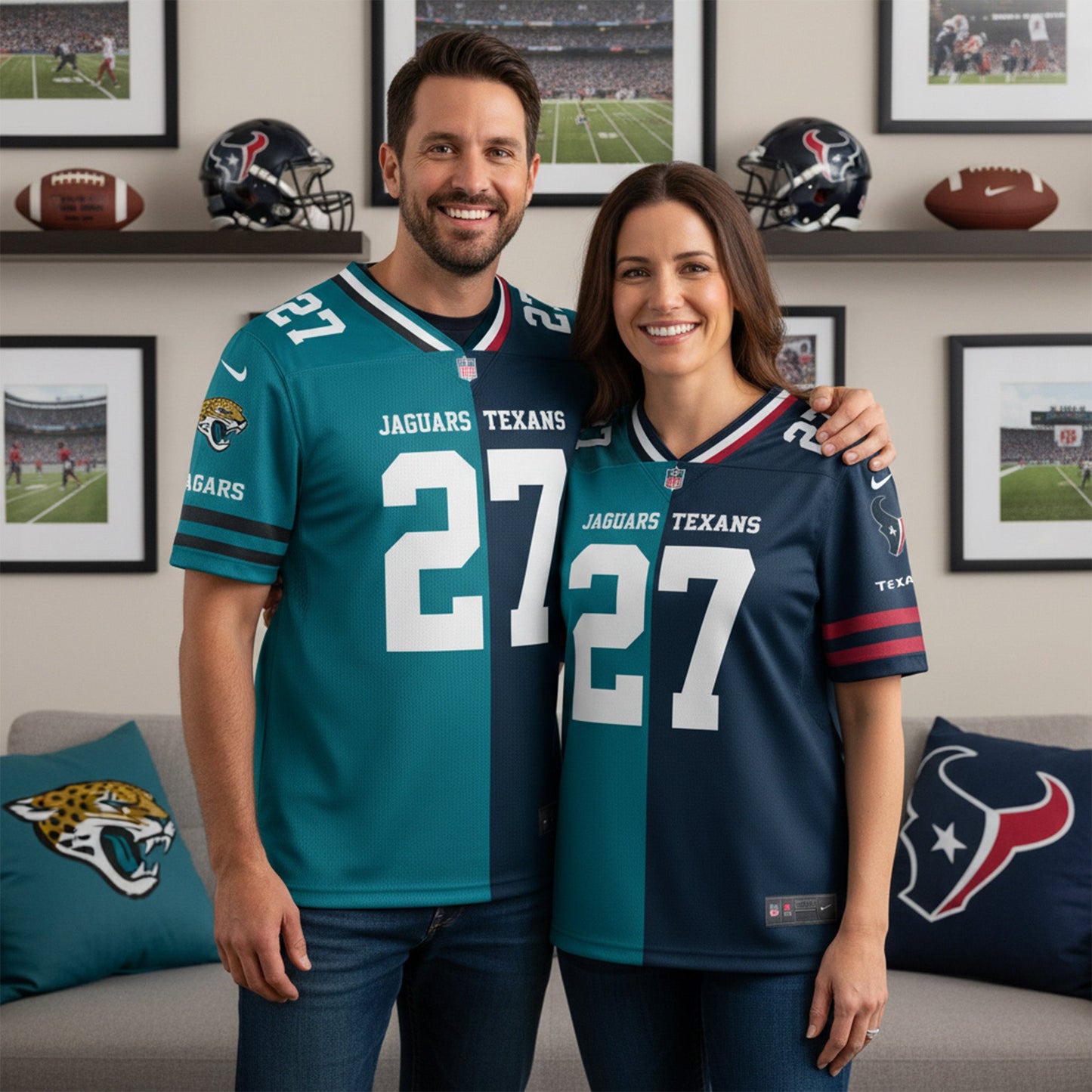 Tennessee Titans House Divided Vneck Football Jersey Custom Name, Number And Team, Sport Jerseys, Sport Gifts ETRG-09293709