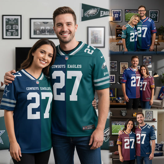 Dallas Cowboys House Divided Vneck Football Jersey Custom Name, Number And Team, Sport Jerseys, Sport Gifts ETRG-09293712