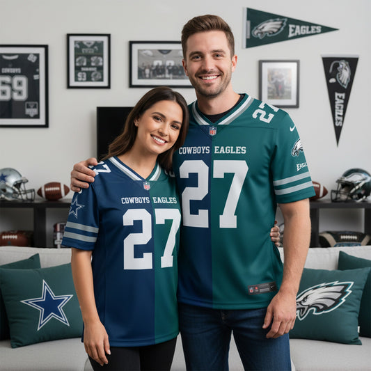 Philadelphia Eagles House Divided Vneck Football Jersey Custom Name, Number And Team, Sport Jerseys, Sport Gifts ETRG-09293712