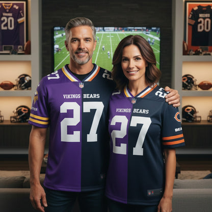 Chicago Bears House Divided Vneck Football Jersey Custom Name, Number And Team, Sport Jerseys, Sport Gifts ETRG-09293713