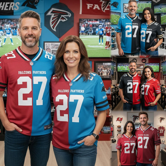 Atlanta Falcons House Divided Vneck Football Jersey Custom Name, Number And Team, Sport Jerseys, Sport Gifts ETRG-09293761