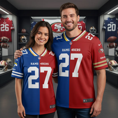 Seattle Seahawks House Divided Vneck Football Jersey Custom Name, Number And Team, Sport Jerseys, Sport Gifts ETRG-09293762