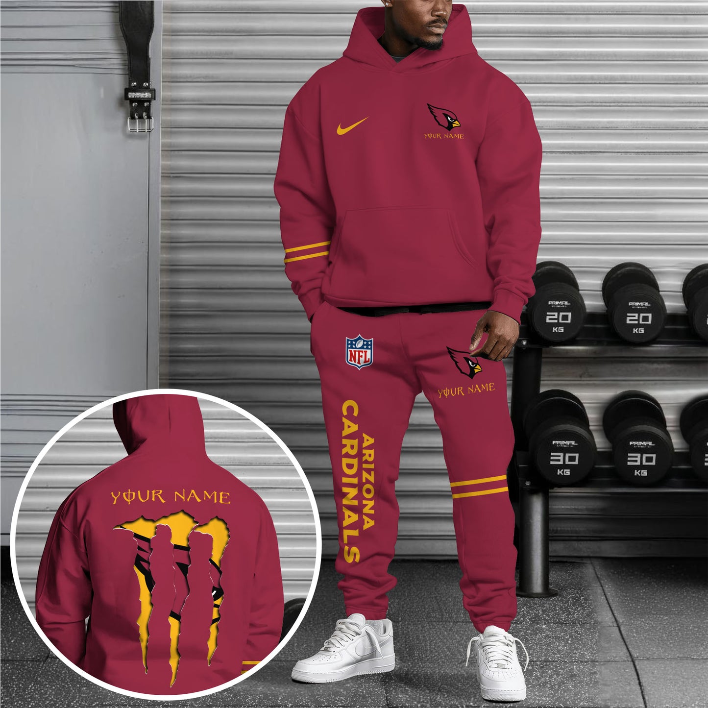 Arizona Cardinals Combo Custom Hoodie And Sweatpants, Gift For Sport Fans ETRG-62589
