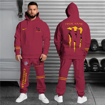 Arizona Cardinals Combo Custom Hoodie And Sweatpants, Gift For Sport Fans ETRG-62589