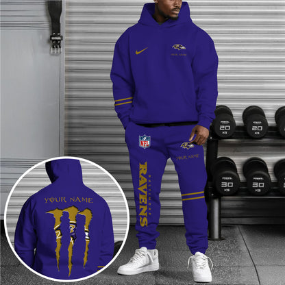 Baltimore Ravens Combo Custom Hoodie And Sweatpants, Gift For Sport Fans ETRG-62589