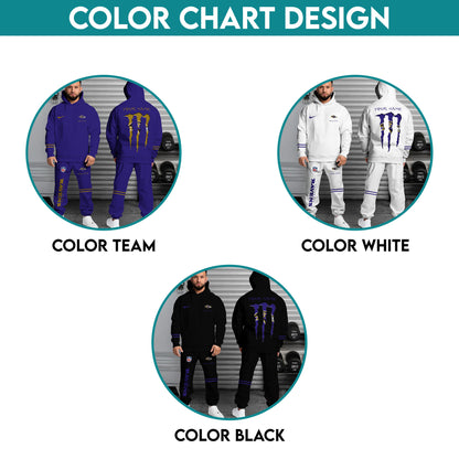 Baltimore Ravens Combo Custom Hoodie And Sweatpants, Gift For Sport Fans ETRG-62589