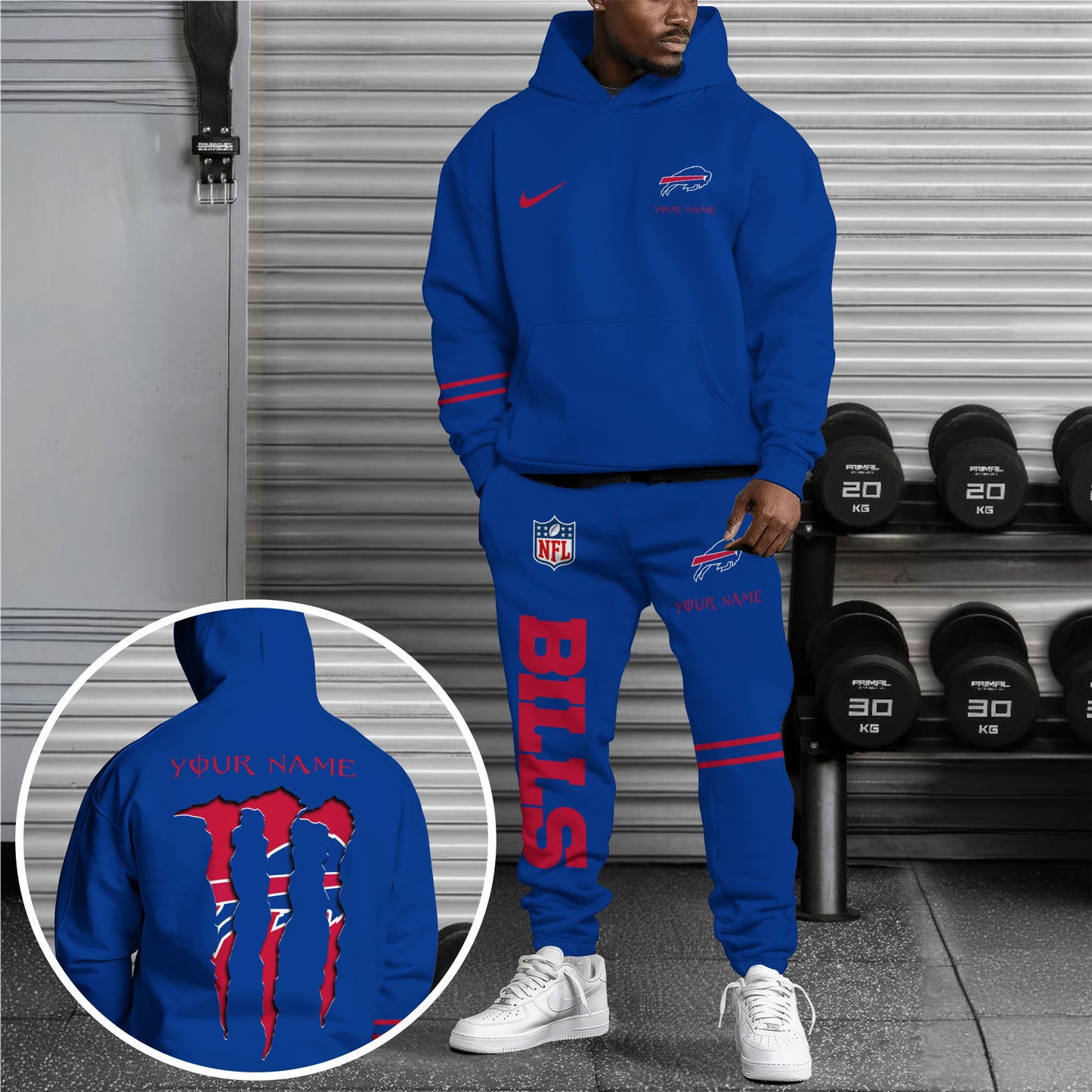 Buffalo Bills Combo Custom Hoodie And Sweatpants, Gift For Sport Fans ETRG-62589