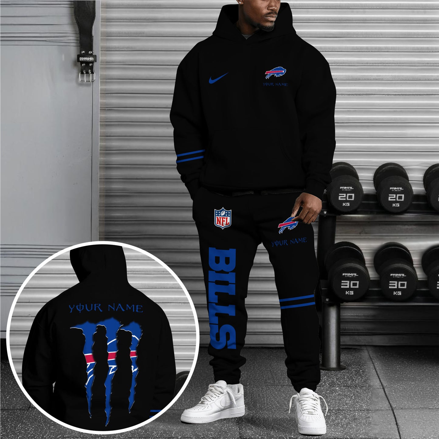 Buffalo Bills Combo Custom Hoodie And Sweatpants, Gift For Sport Fans ETRG-62589