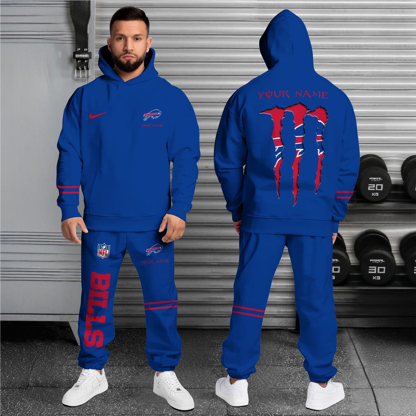 Buffalo Bills Combo Custom Hoodie And Sweatpants, Gift For Sport Fans ETRG-62589