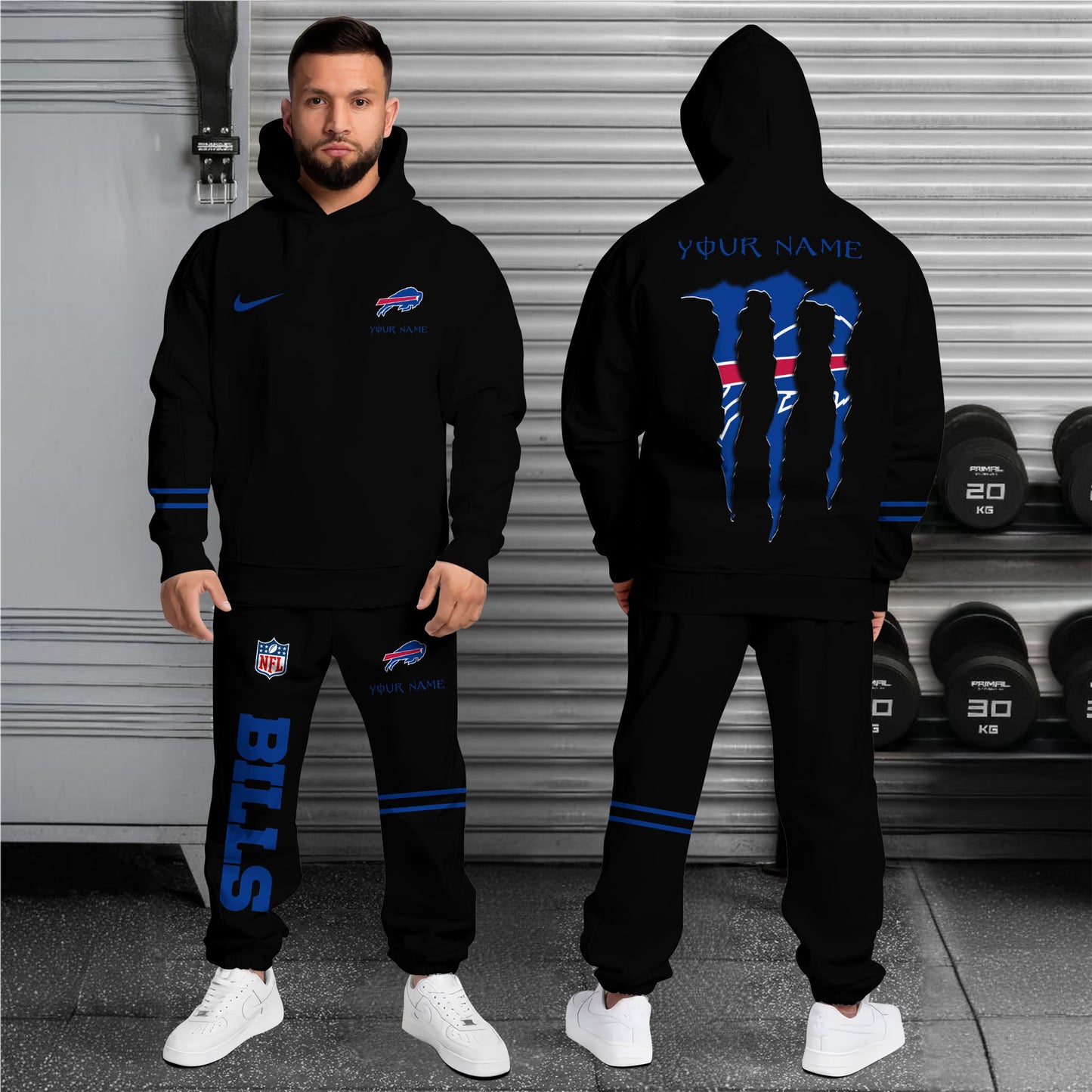 Buffalo Bills Combo Custom Hoodie And Sweatpants, Gift For Sport Fans ETRG-62589
