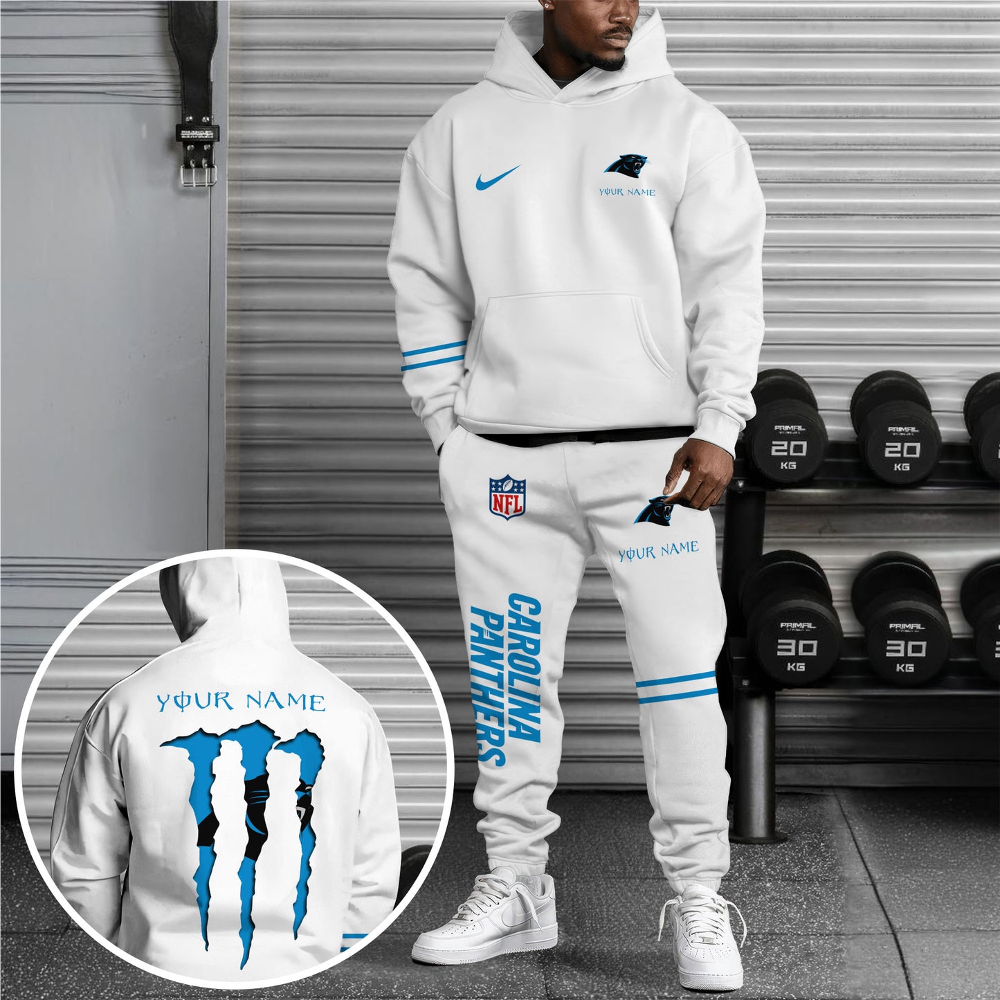 Carolina Panthers Combo Custom Hoodie And Sweatpants, Gift For Sport Fans ETRG-62589