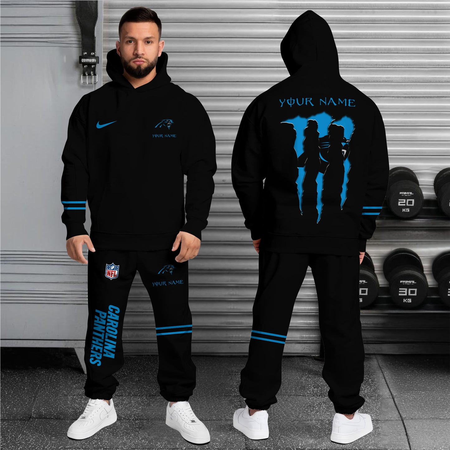 Carolina Panthers Combo Custom Hoodie And Sweatpants, Gift For Sport Fans ETRG-62589
