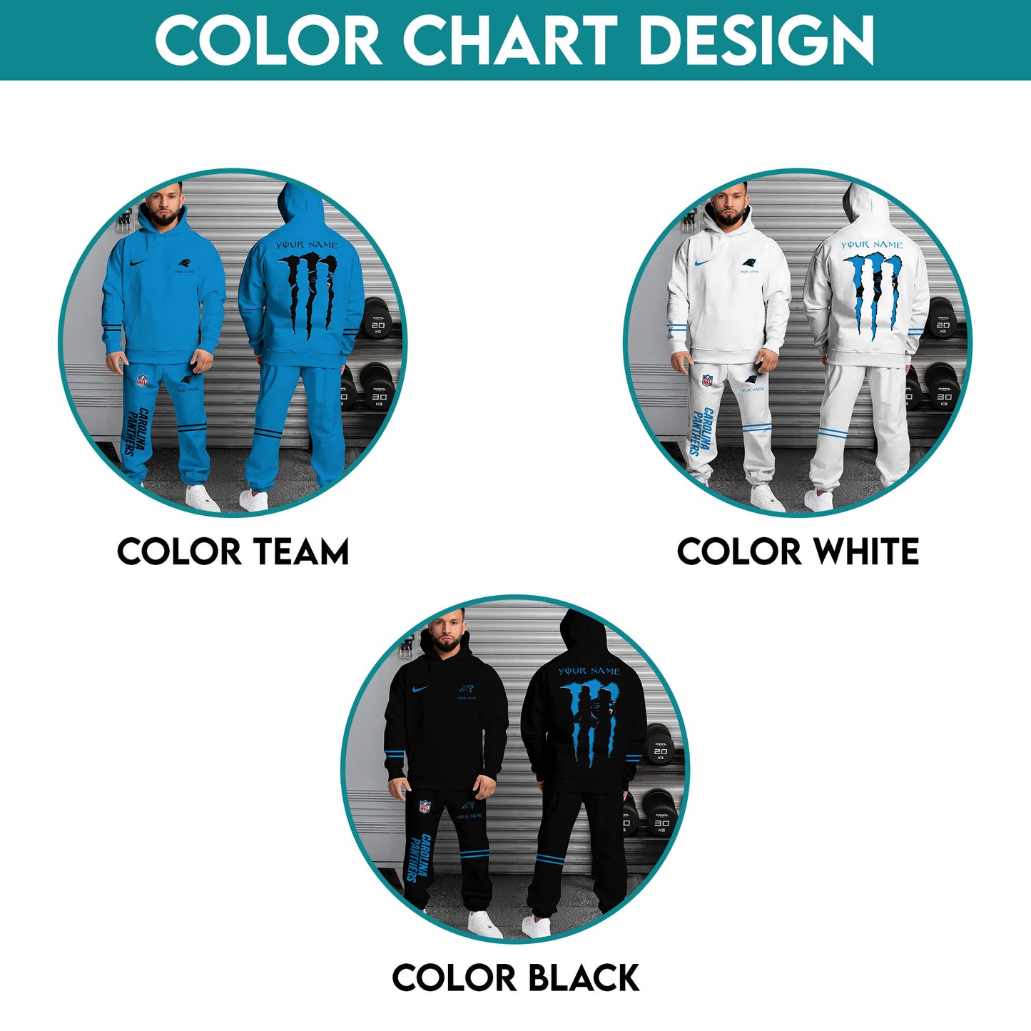 Carolina Panthers Combo Custom Hoodie And Sweatpants, Gift For Sport Fans ETRG-62589