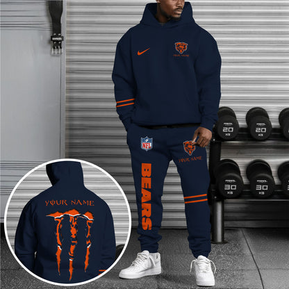 Chicago Bears Combo Custom Hoodie And Sweatpants, Gift For Sport Fans ETRG-62589