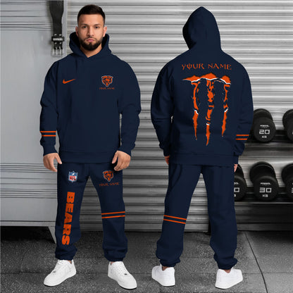 Chicago Bears Combo Custom Hoodie And Sweatpants, Gift For Sport Fans ETRG-62589