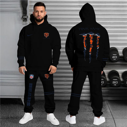 Chicago Bears Combo Custom Hoodie And Sweatpants, Gift For Sport Fans ETRG-62589