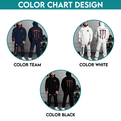 Chicago Bears Combo Custom Hoodie And Sweatpants, Gift For Sport Fans ETRG-62589