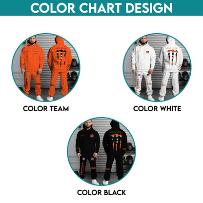 Cincinnati Bengals Combo Custom Hoodie And Sweatpants, Gift For Sport Fans ETRG-62589