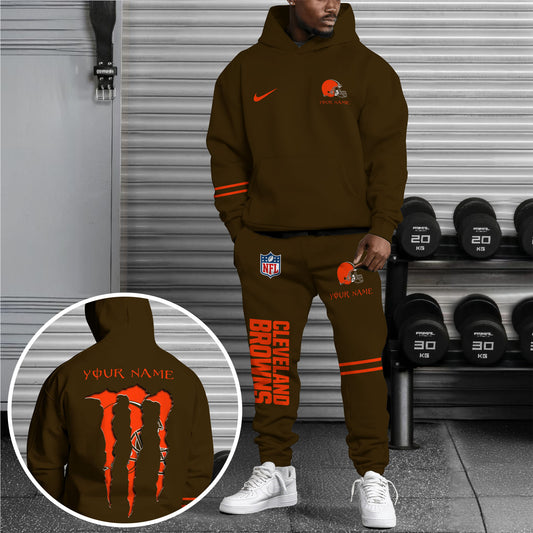 Cleveland Browns Combo Custom Hoodie And Sweatpants, Gift For Sport Fans ETRG-62589