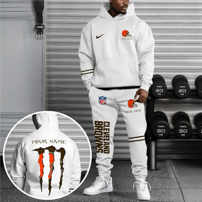 Cleveland Browns Combo Custom Hoodie And Sweatpants, Gift For Sport Fans ETRG-62589