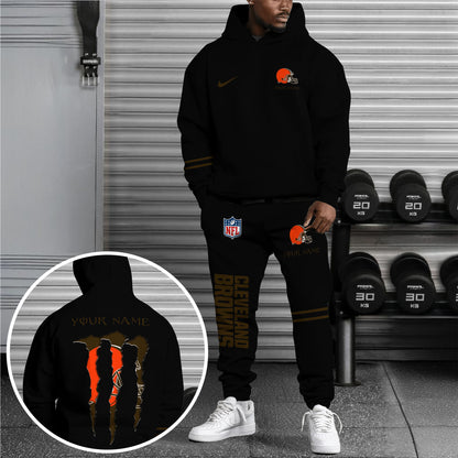 Cleveland Browns Combo Custom Hoodie And Sweatpants, Gift For Sport Fans ETRG-62589